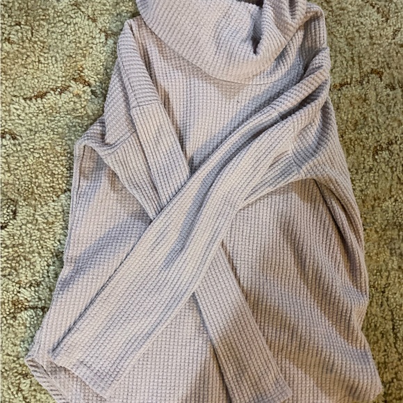Loft Turtleneck waffle knot sweater in Soft Lavender - Picture 2 of 5